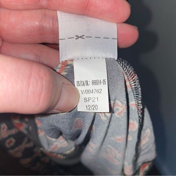 Banana Republic Womens Printed Stretch V-Neck Sleeveless Wrap Dress Black Small - Picture 12 of 14